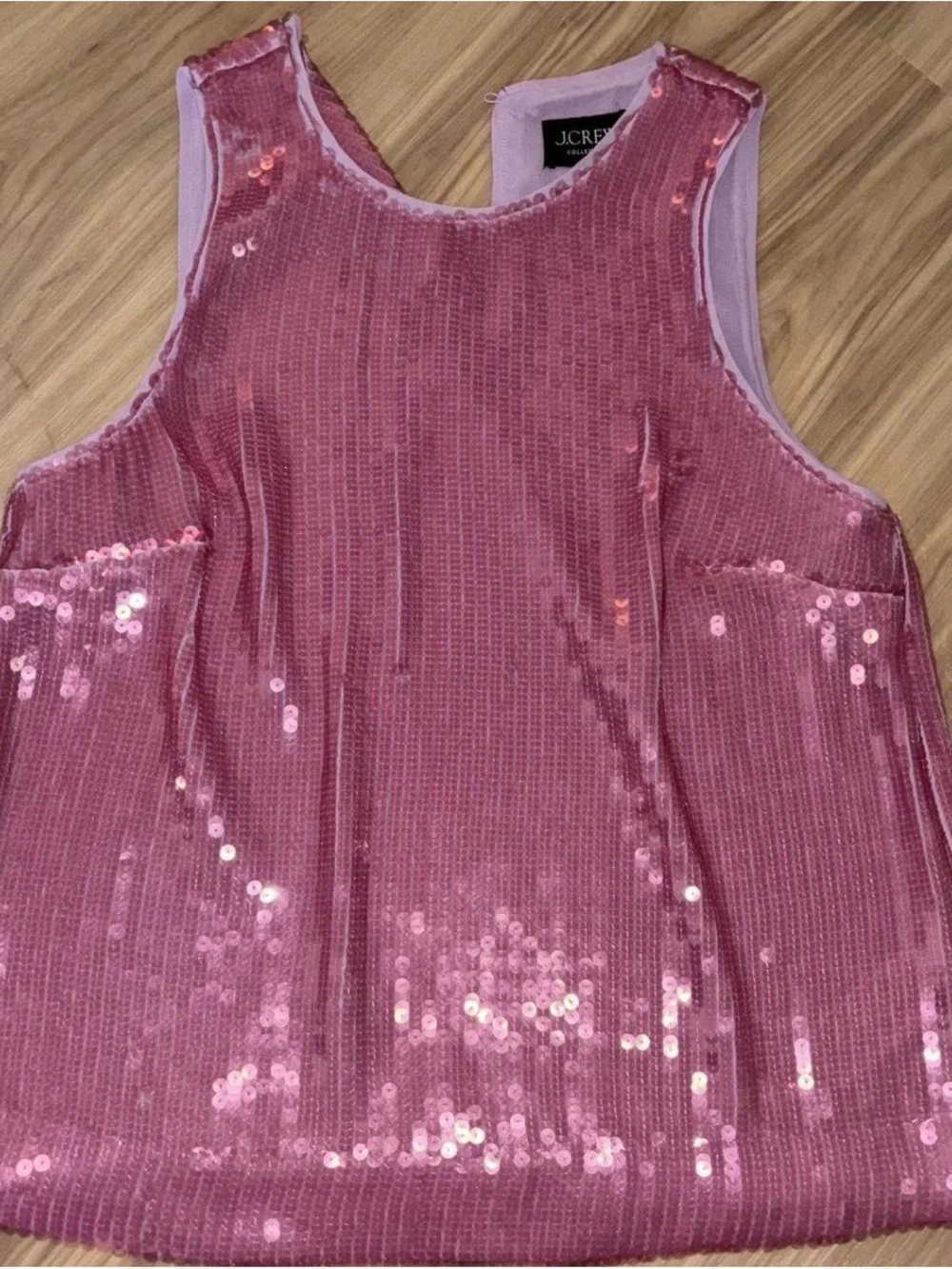 J. Crew Pink Sequin Tank Top